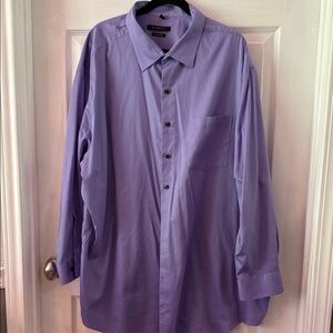 Purple Casual Button Down Shirt with Classic Collar